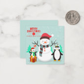 Vrolijk kerstfeest/Prettige feestdagen Notitiekaartje (Voorkant / Achterkant in situ)