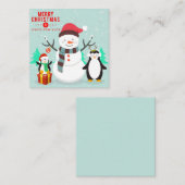 Vrolijk kerstfeest/Prettige feestdagen Notitiekaartje (Voorkant / Achterkant)