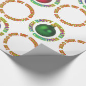 Vrolijk kerstfeest Prettige feestdagen ons eerste  Cadeaupapier (Hoek)