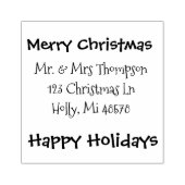 Vrolijk kerstfeest Prettige feestdagen Rubberstempel (Afrduk)