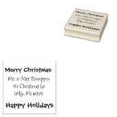 Vrolijk kerstfeest Prettige feestdagen Rubberstempel (Gestempeld)