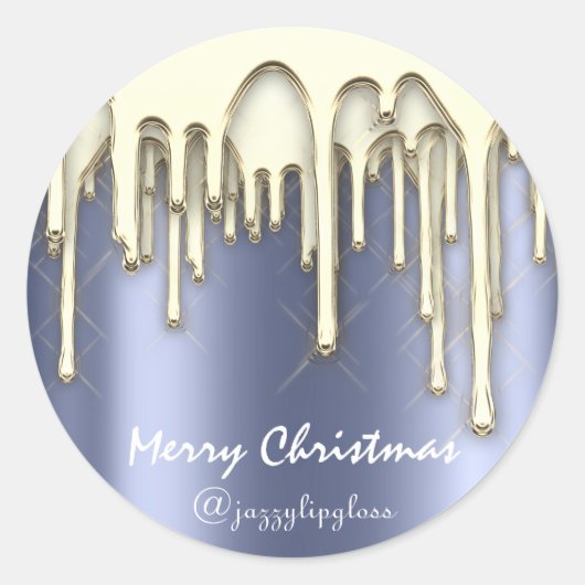 Vrolijk kerstfeest Prettige feestdagen van de goud Ronde Sticker (Voorkant)