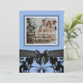 Vrolijk kerstfeest prettige feestdagen, zwarte boo kaart (Staand voorkant)