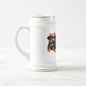 Vrolijk kerstfeest Puppies feestelijk Bierpul (Links)