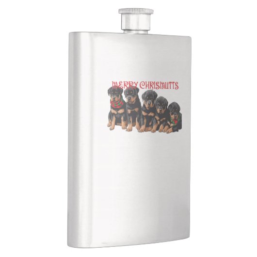 Vrolijk kerstfeest Puppies feestelijk Flacon (Rechts)