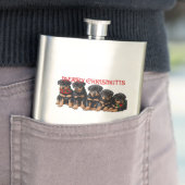 Vrolijk kerstfeest Puppies feestelijk Flacon (Voorbeeld)