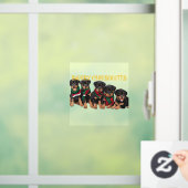 Vrolijk kerstfeest Puppies feestelijk Raamsticker (Huis)