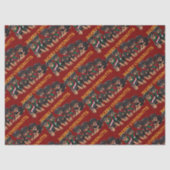 Vrolijk kerstfeest Puppies feestelijk Tissuepapier (Voorkant)