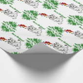 Vrolijk kerstfeest! Puppy met Bell en Ball Cadeaupapier (Hoek)