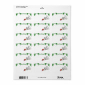 Vrolijk kerstfeest! Puppy met Bell en Ball Etiket (Full Sheet)