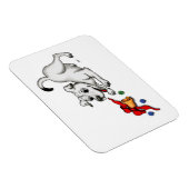 Vrolijk kerstfeest! Puppy met Bell en Ball Magneet (Rechterzijde)