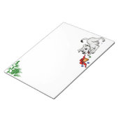 Vrolijk kerstfeest! Puppy met Bell en Ball Notitieblok (Schuin)