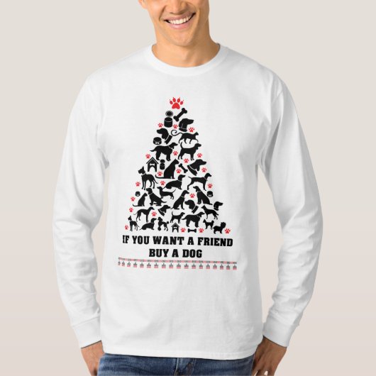 Vrolijk Kerstfeest puppy T-shirt (Voorkant)
