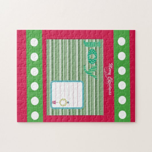 Vrolijk kerstfeest Puzzle-kerstfeest Legpuzzel (Horizontaal)