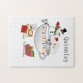 Vrolijk kerstfeest Puzzle-kerstman Legpuzzel (Horizontaal)