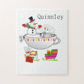 Vrolijk kerstfeest Puzzle-kerstman Legpuzzel (Verticaal)