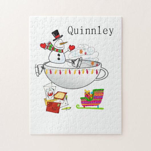 Vrolijk kerstfeest Puzzle-kerstman Legpuzzel (Verticaal)