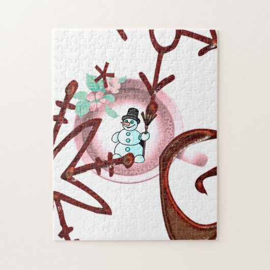 Vrolijk kerstfeest Puzzle-kerstman Legpuzzel (Verticaal)