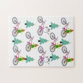 Vrolijk kerstfeest Puzzle-kerstsnowman Elf Legpuzzel (Horizontaal)