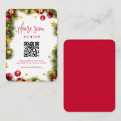 Vrolijk Kerstfeest QR Code RSVP Informatiekaartje (Voorkant / Achterkant)