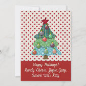 Vrolijk kerstfeest! Quilt Tree | Je past je aan Feestdagenkaart (Achterkant)