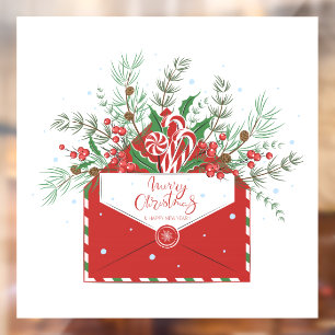 Vrolijk kerstfeest raamsticker