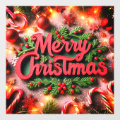 Vrolijk kerstfeest raamsticker (Vel)