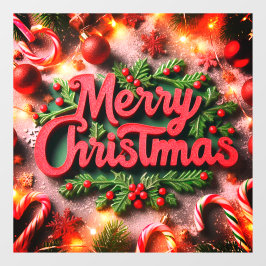 Vrolijk kerstfeest raamsticker