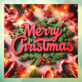 Vrolijk kerstfeest raamsticker (Vel 3)