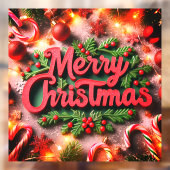 Vrolijk kerstfeest raamsticker (Vel 2)