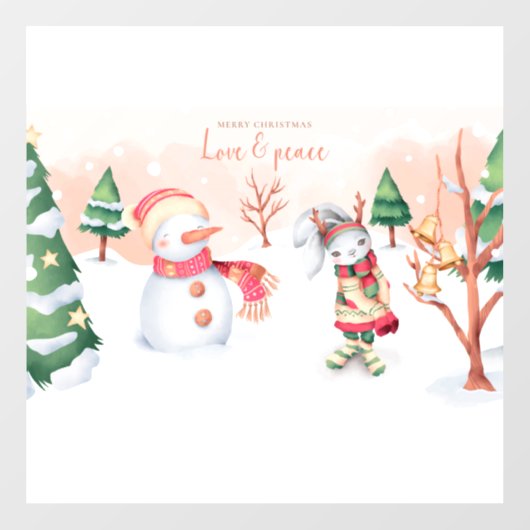 "Vrolijk kerstfeest" Raamsticker (Vel)