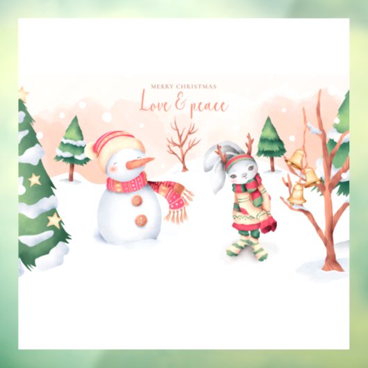 "Vrolijk kerstfeest" Raamsticker (Vel 3)