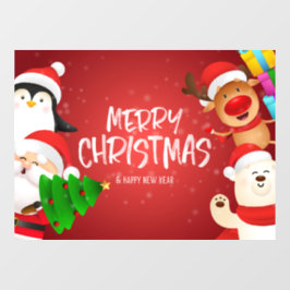 "Vrolijk kerstfeest" Raamsticker