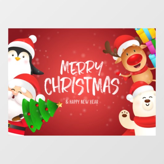 "Vrolijk kerstfeest" Raamsticker (Vel)