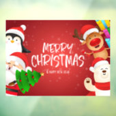 "Vrolijk kerstfeest" Raamsticker (Vel 3)