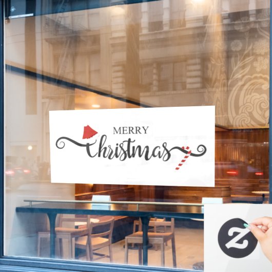 Vrolijk kerstfeest  raamsticker (Cafe Raam)