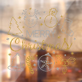 Vrolijk kerstfeest raamsticker (Vel 2)