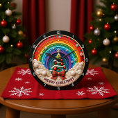 Vrolijk Kerstfeest Rainbow Art Grote Klok