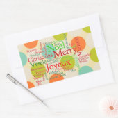 Vrolijk kerstfeest rechthoekige sticker (Envelop)