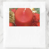 Vrolijk kerstfeest rechthoekige sticker (Tas)