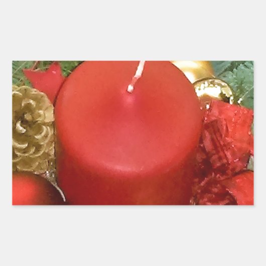 Vrolijk kerstfeest rechthoekige sticker (Voorkant)