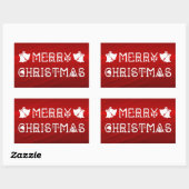 vrolijk kerstfeest rechthoekige sticker (Vel)