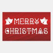 vrolijk kerstfeest rechthoekige sticker (Voorkant)