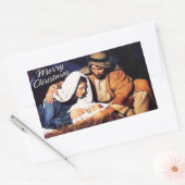 Vrolijk kerstfeest rechthoekige sticker (Envelop)