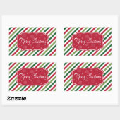 Vrolijk kerstfeest rechthoekige sticker (Vel)