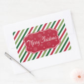 Vrolijk kerstfeest rechthoekige sticker (Envelop)