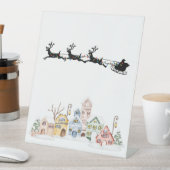 Vrolijk kerstfeest reclamebord met voetstuk (Insitu)