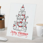 Vrolijk kerstfeest reclamebord met voetstuk (Insitu)