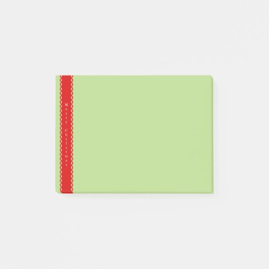 Vrolijk kerstfeest, Red Banner Post-it® Notes (Voorkant)