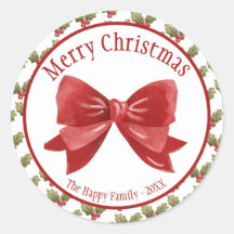 Vrolijk Kerstfeest Red Bow Botanische Bessen